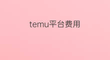 temu平台费用 temu退货费用