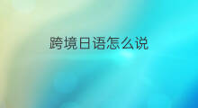 跨境日语怎么说 亚马逊日语怎么说