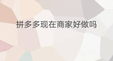拼多多现在商家好做吗 拼多多商家如何联系拼多多