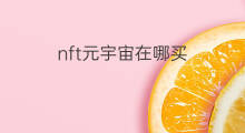 nft元宇宙在哪买 元宇宙中的nft怎么买