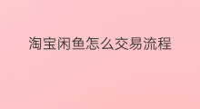 淘宝闲鱼怎么交易流程 闲鱼怎么交易流程