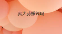 卖大蒜赚钱吗 囤大蒜赚钱吗