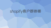 shopify客户群体哪个国家 合作客户群体怎么变现的